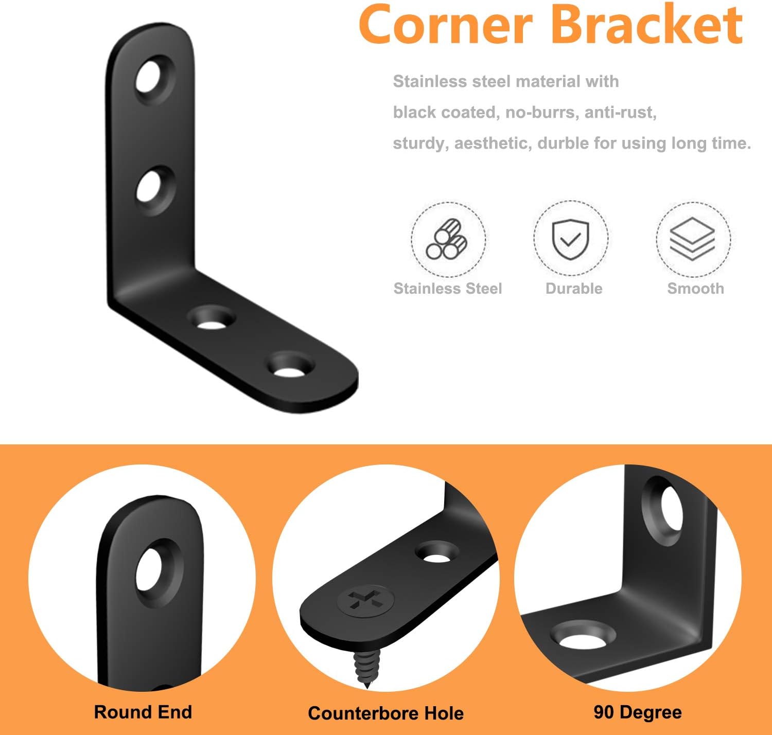 Blingstar_L_Bracket_Stainless_Steel_Corner_Brace_16_Pcs_1.57x1.57_Inch_Joint_Right_Angle_Bracket_90_Degree_Corner_Fastener_for_Wood_Furniture_Bedframe_Cabinet_Drawer_Chair,_with_64_Pcs_Screws,_Black