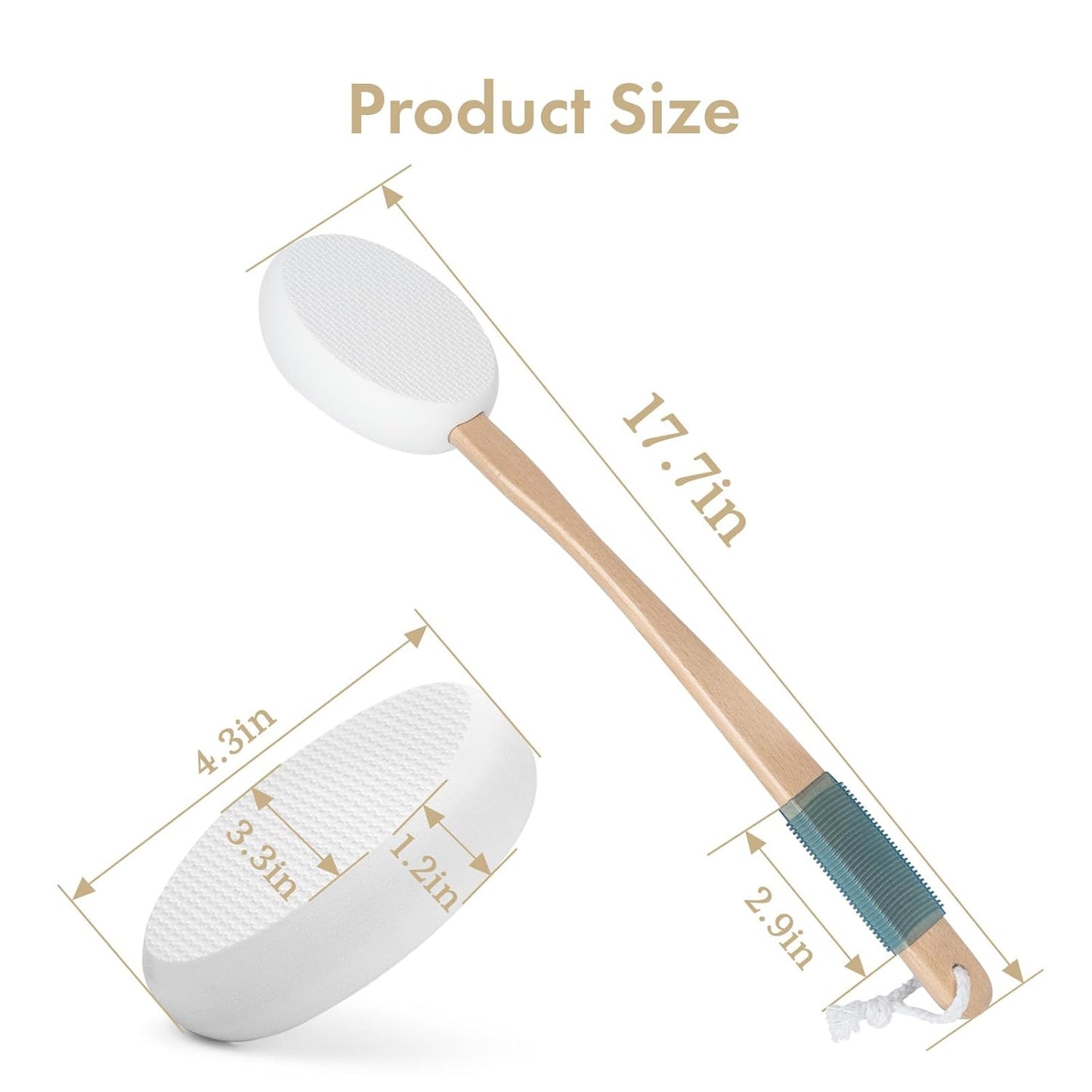 AmazerBath_Lotion_Applicator_for_Back,_Feet,_4_Replacement_Pads_with_17"_Curved_Handle,_Back_Sunscreen_Applicator_for_Kids,_Elderly,_Women,_Apply_Skin_Cream_Medicine_Moisturizer_Tanner,_White