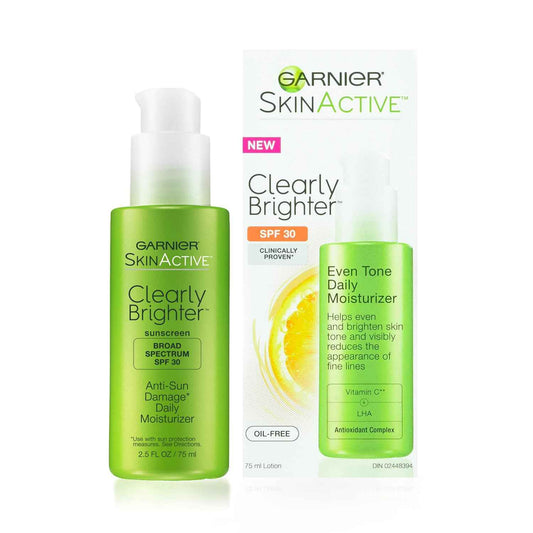 Garnier SkinActive Clearly Brighter SPF 30 Face Moisturizer with Vitamin C, 2.5 Fl Oz (75mL)