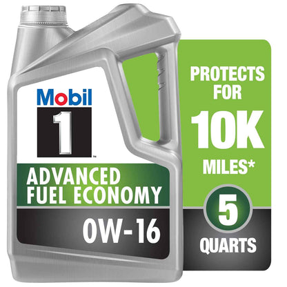 Mobil 1 Advanced Fuel Economy Full Synthetic Motor Oil 0W-20, 5 Quart