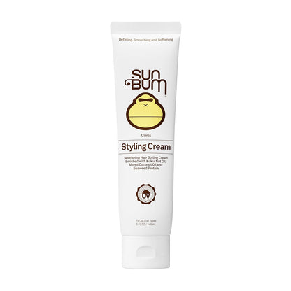 Sun_Bum_Curls_and_Waves_Styling_Cream_-_Lightweight_Formula_for_Wavy_and_Curly_Hair_-_Nourishing_Kukui_Nut_and_Coconut_Oil_-_Frizz_Free_finish_-_Vegan_and_Cruelty_Free_-_5_oz