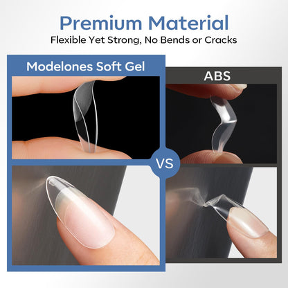 modelones_Short_Almond_Nail_Tips,_360pcs_Pre-etched_Clear_Soft_Press_On_Fake_Nails_Full_Cover_Half_Matte_Acrylic_Gel_Tips_Extension_for_Salon_&_Home_Use_15_Sizes