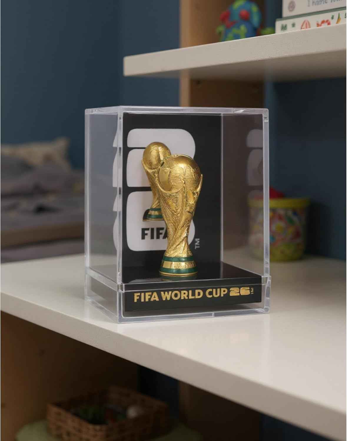 Official FIFA World Cup 2026 Edition - 3 Inch 3D Trophy Inside a Premium Acrylic Case - Timeless Collector’s Item - FIFA World Cup Trophy Replica Perfect for Man Cave or Football Memorabilia