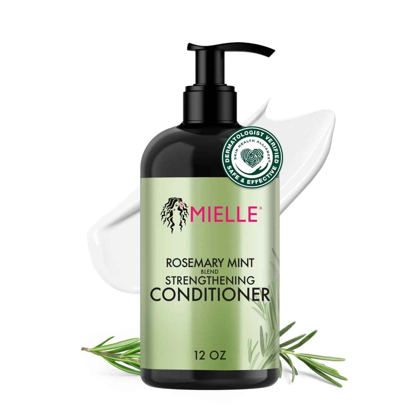 Mielle Organics Rosemary Mint Strengthening Hair Conditioner for Women & Men - Biotin Infused Detangling & Hydrating Conditioner to Increase Manageability & Support Longer, Healthier Strands