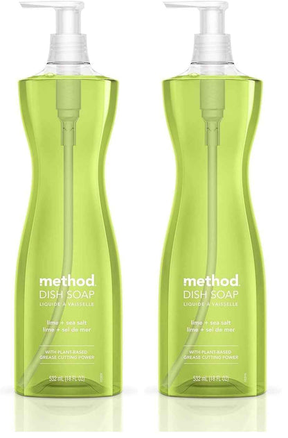 Method Dish Soap, Lime + Sea Salt, Tough on Grease