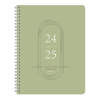 Monthly Planner Jan 2024 - Dec 2025,Simple Calendar Planner Notebook 7&amp;#34; x 9&amp;#34; Soft PVC Cover Spiral Binding With Goals To Do List, Easy Organize Your Schedules