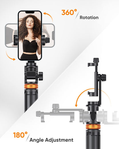 EUCOS_62"_Phone_Tripod,_Tripod_for_iPhone_&_Selfie_Stick_with_Remote,_Extendable_Cell_Phone_Stand_&_Ultimate_Phone_Holder,_Solidest_Phone_Stand_Compatible_with_iPhone/Android