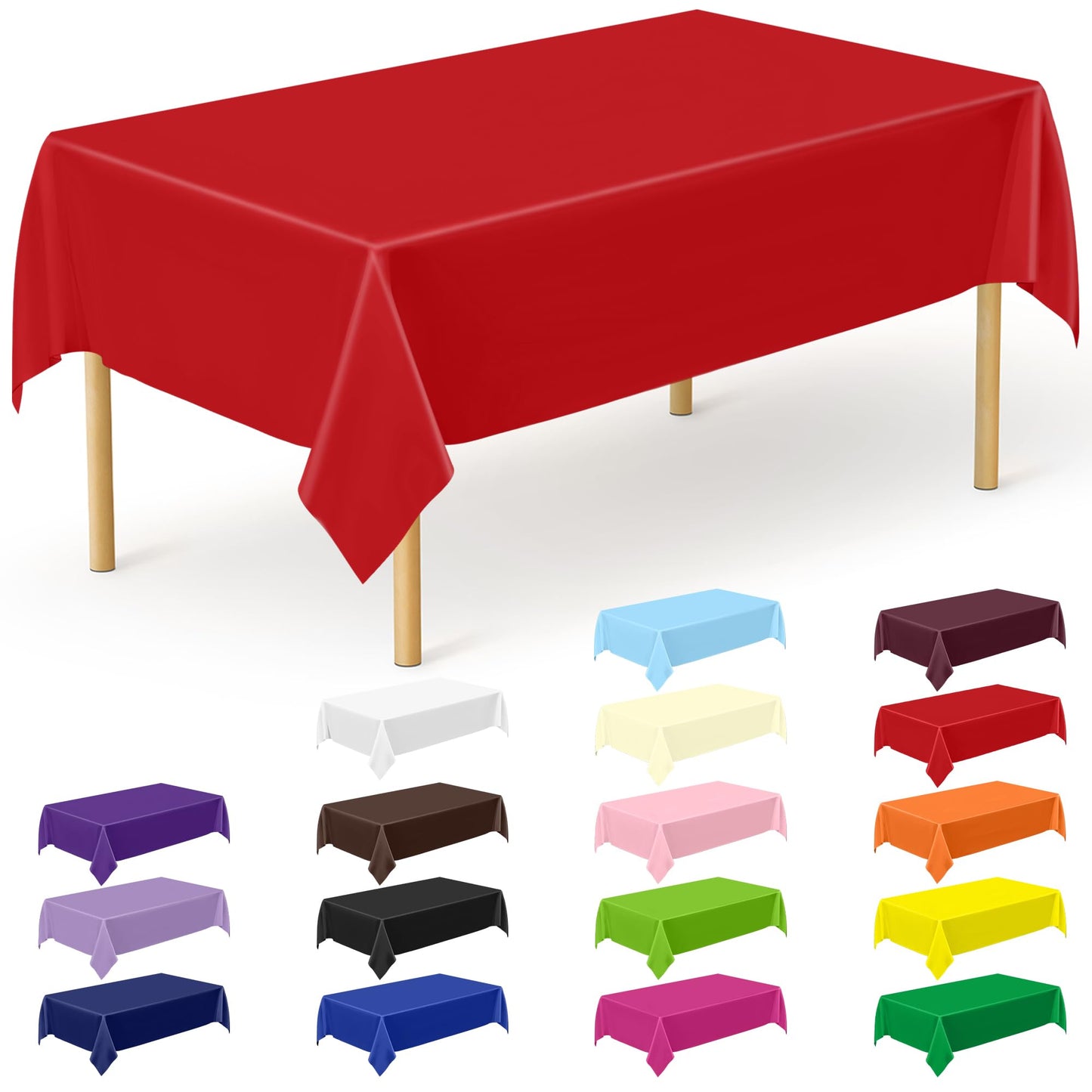 Red - 12pcs 54x108 in