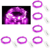 CYLAPEX 6 Pack Warm White Fairy Lights String Battery Operated Fairy Lights Firefly Lights LED Starry String Lights 7ft 20 LEDs Silvery Copper Wire for Christmas DIY Decoration Costume Wedding Party