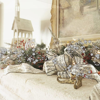 OVV_Christmas_Decorations_13FT_Pearl_Garland_String_Lights_40LED_Festive_Lighted_Berry_Beaded_Indoor_Xmas_Decor_Warm_Lights_for_Bedroom_Mantel_Wedding_Party_Battery_Operated