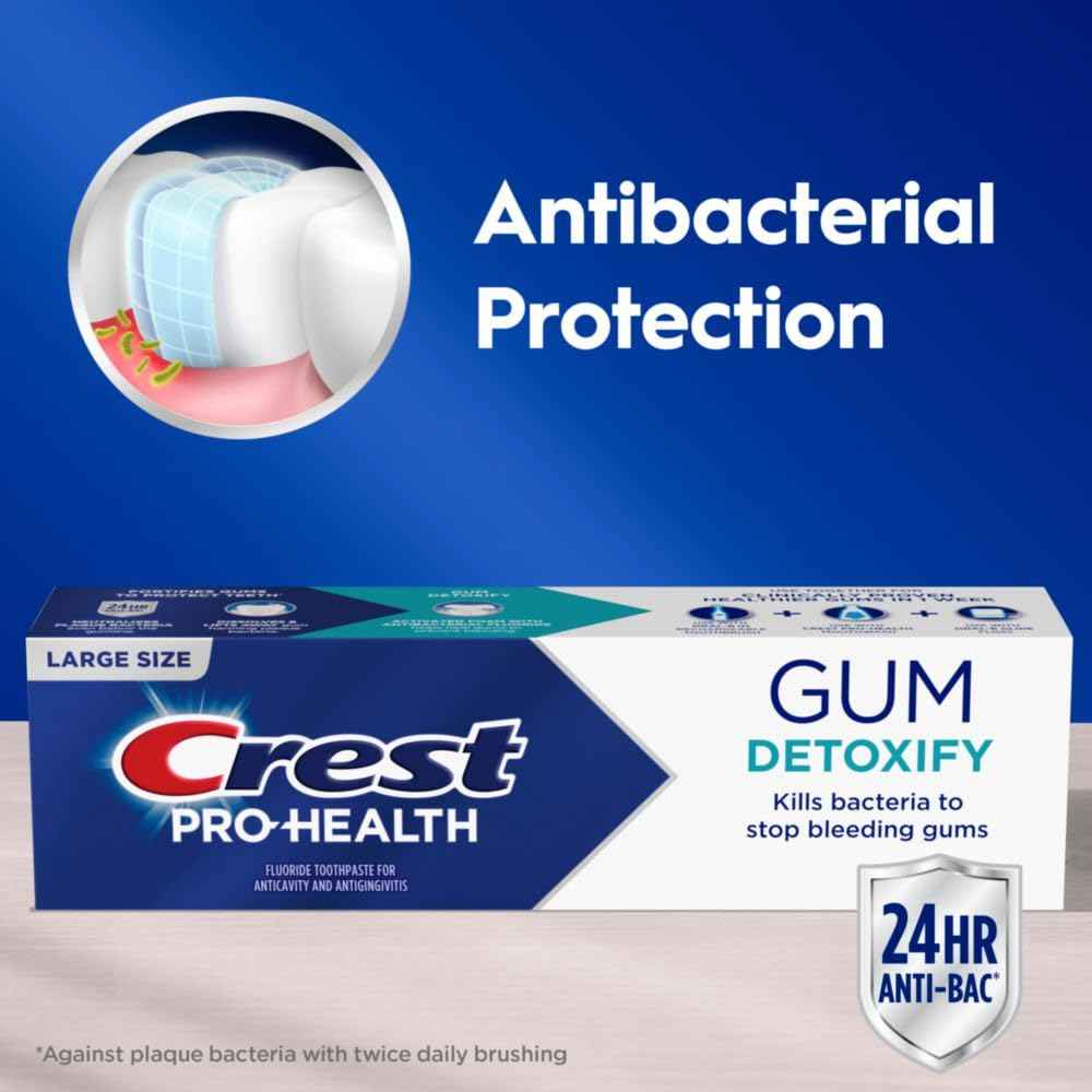 Crest Pro-Health Gum Detoxify Deep Clean Toothpaste - Anticavity, Antibacterial Flouride Toothpaste, Clinically Proven, Gum and Enamel Protection, Plaque Control