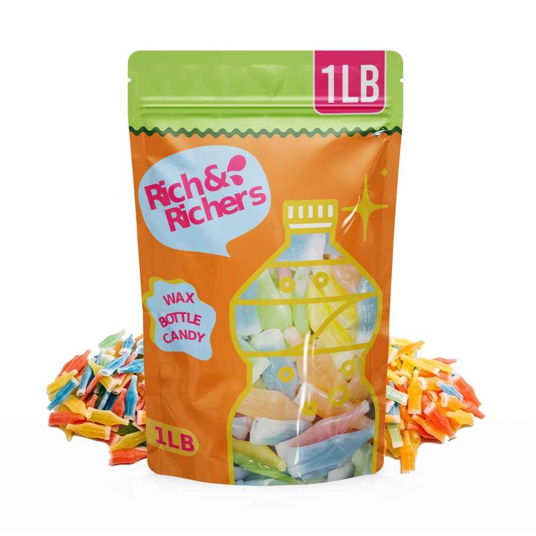 Nik-L-Nips Vintage Wax Bottle Candy Drinks – Old School Halloween Candy, 80s & 90s Nostalgic Treats, Party Favor Bag, Sweet and Sour Mix, Mini Drinks