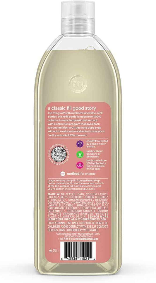 Method Gel Hand Soap Refill, Vanilla + Raspberry, 34 Fl Oz