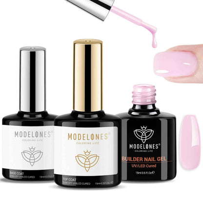 modelones Gel Top Coat, 15ml No Wipe Gel Nail Polish High Gloss Top Coat Shiny Long Lasting Clear Top for Acrylic Nails, Need U V/LED Lamp for Home DIY Gift Spring Easter's Manicure Salon