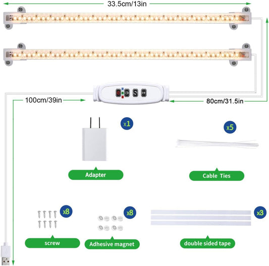 LED_Grow_Light_Strips,_Grow_Lights_for_Indoor_Plants_Full_Spectrum_3000K/3500K,_Plant_Light_with_3/9/12H_Timer,_10_Dimmable_Levels_for_Seedling_Succulent,1_Strip/2_Strip/3_Strip/4_Strip