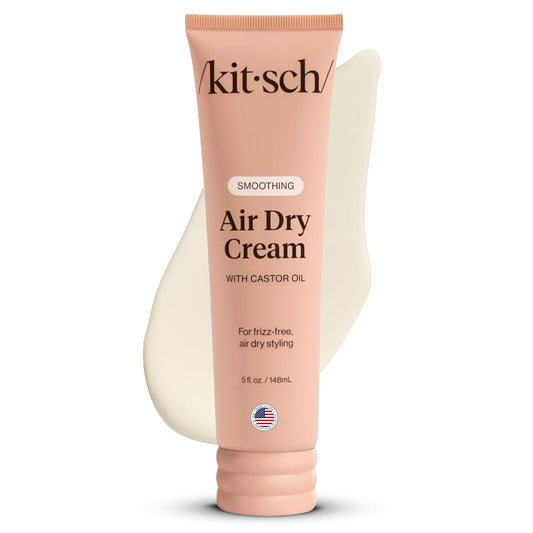 Kitsch_Smoothing_Air_Dry_Cream_for_Hair_–_Frizz_Control_Hair_Care_Product_with_Castor_Oil_&_Coconut_Oil_–_Weightless_Styling_Cream_-_Enhances_Natural_Texture_Appearance_|_Ideal_Gifts_for_Women_–_5_oz