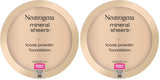 Neutrogena Mineral Sheers Lightweight Loose Powder Makeup Foundation with Vitamins A, C, & E, Sheer to Medium Buildable Coverage, Skin Tone Enhancer, Face Redness Reducer