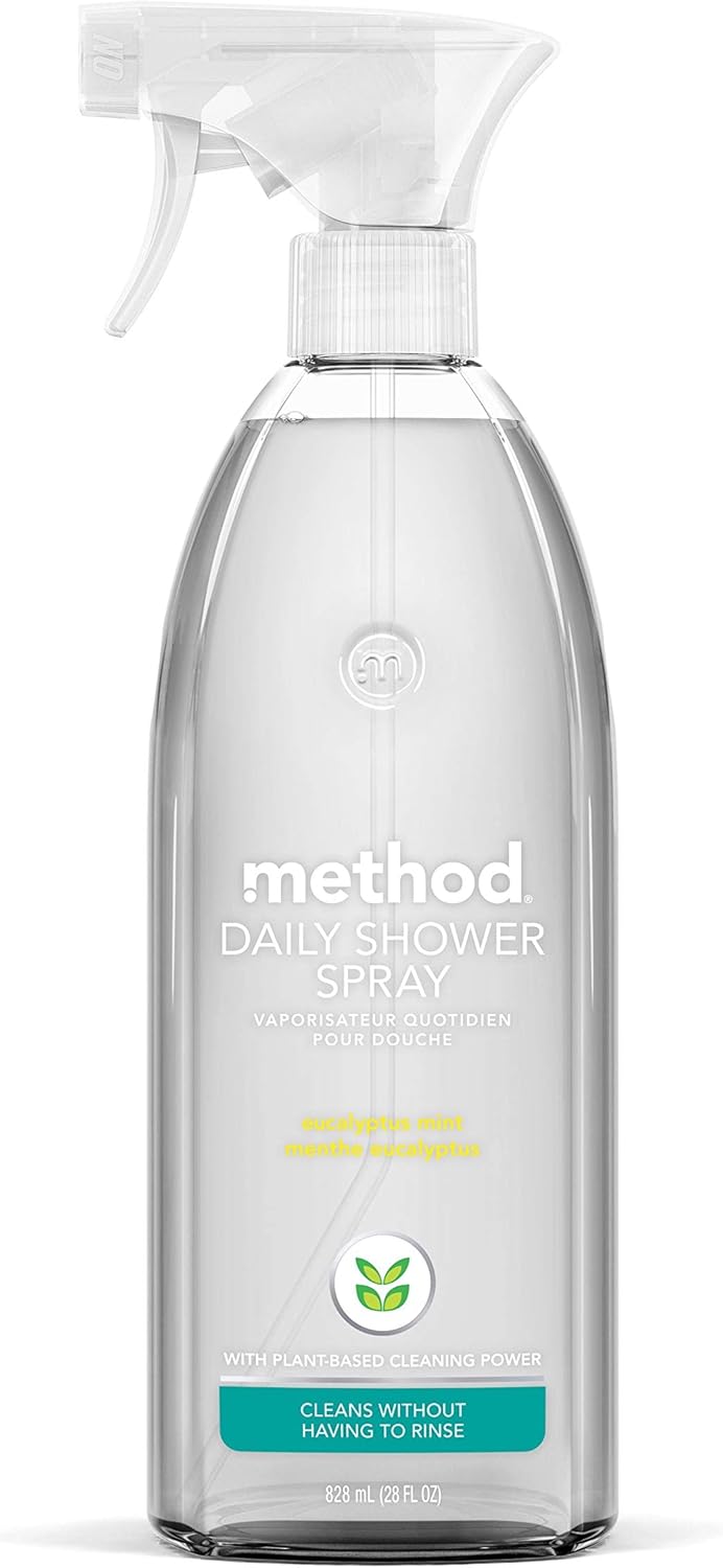 Method_Daily_Shower_Spray_Cleaner,_Eucalyptus_Mint,_For_Showers,_Tile,_Fixtures,_Glass_and_Tubs,_fl_28_oz_(Pack_of_1)