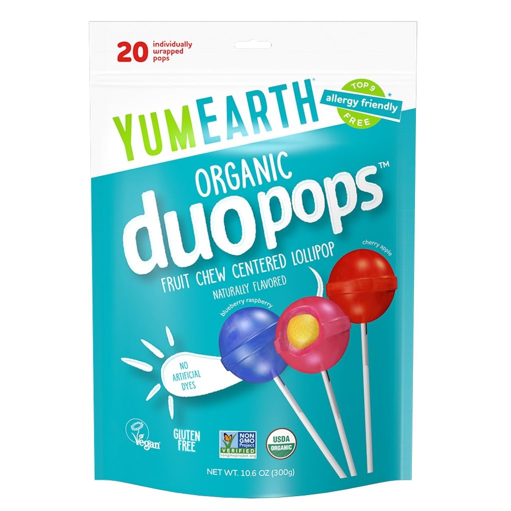 YumEarth_Organic_Duo_Pops,_Lollipops_with_Fruit_Chew_Centers_-_Allergy_Friendly_(Top_9_Free),_No_Artificial_Dyes_or_Flavors,_Non_GMO,_Gluten_Free,_Vegan_Candy_Snacks_-_20_Individually_Wrapped_Pops
