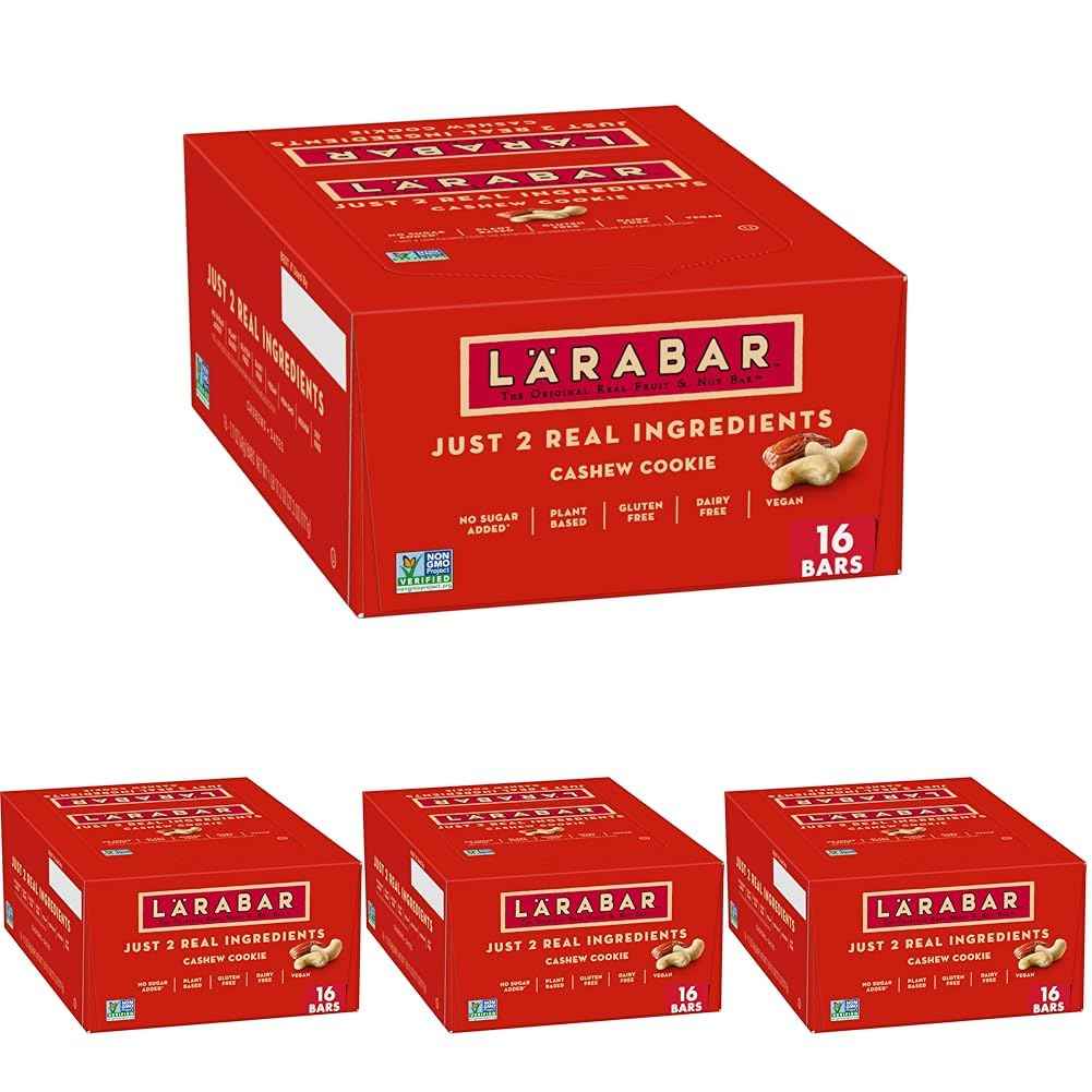 Larabar Cashew Cookie, Fruit and Nut Bars, Gluten Free and Vegan, 27.2 oz, 16 Ct