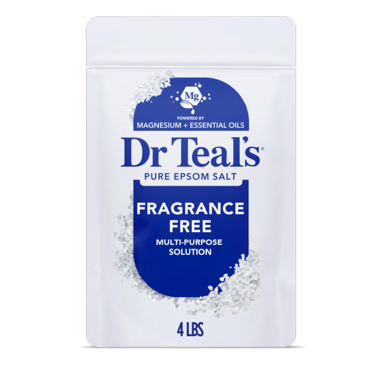 Dr Teal&amp;#39;s Epsom Salt Magnesium Soak, Fragrance Free, 4 lbs