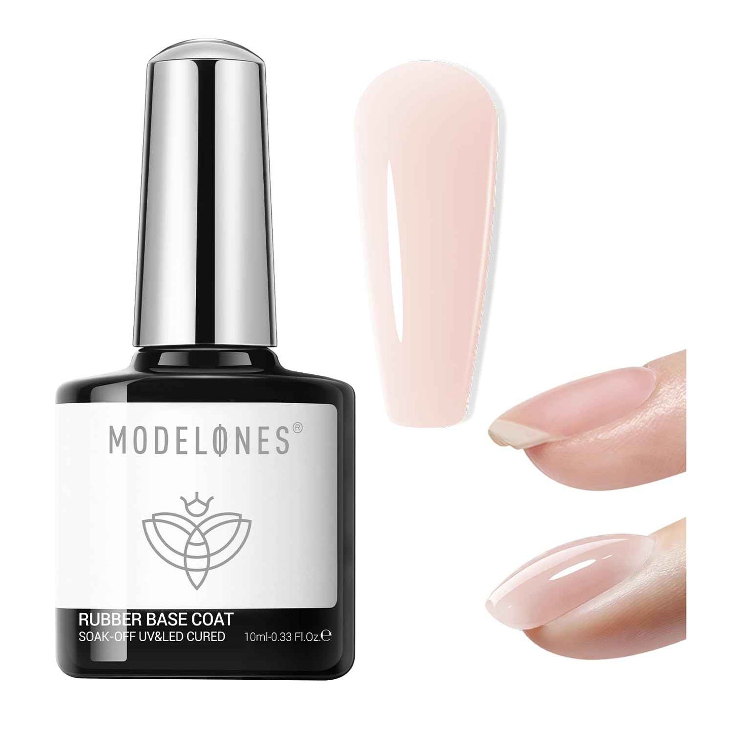modelones Gel Top Coat, 15 ml 2026 Upgrade Super Shiny Base and Top Coat Set, Soak Off Nail Lamp Acid Free No Wipe Clear Base Top Gel Nail Polish