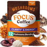 Venture Pal Mushroom Coffee 12 Adaptogenic Mushrooms, Lion’s Mane, Cordyceps, Turkey Tail, Reishi, Ashwagandha & Probiotics, Instant Coffee for Focus, Digestion & Immune Support