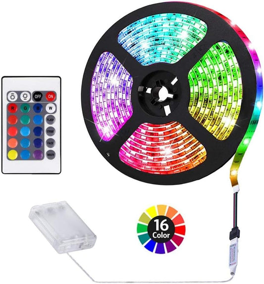 ACONDE_Battery_Powered_LED_Strip_Lights,_Remote_Controlled,_Multi-Color_Changing,_DIY_Indoor_and_Outdoor_Decoration,_6.56ft/2M