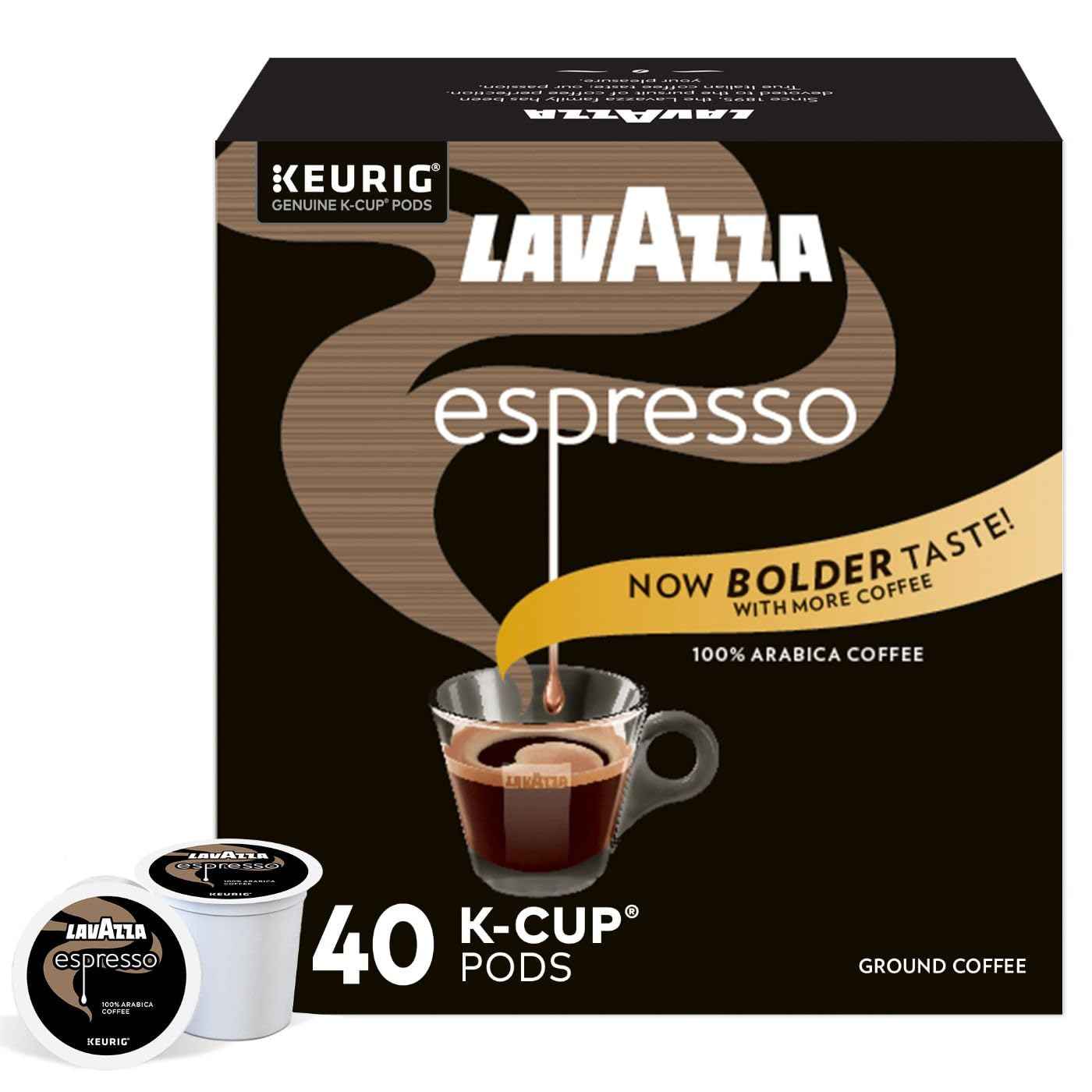 Lavazza Whole Bean Coffee, Medium Espresso Roast, Arabica and Robusta Blend