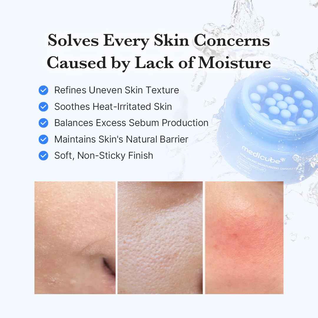 medicube Capsule Cream | 120H Lasting Hydration, Barrier Care, Calming Daily Facial Moisturizer For All Skin Types | Panthenol & Ceramides | Korean Skincare