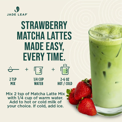 Jade_Leaf_Matcha_Organic_Strawberry_Matcha_Latte_Mix_-_Lightly_Sweet_Japanese_Matcha_Green_Tea_Powder_with_Organic_Cane_Sugar_for_Cafe_Style_Blend,_5.3_Ounce_/_150g_(Pack_of_1)
