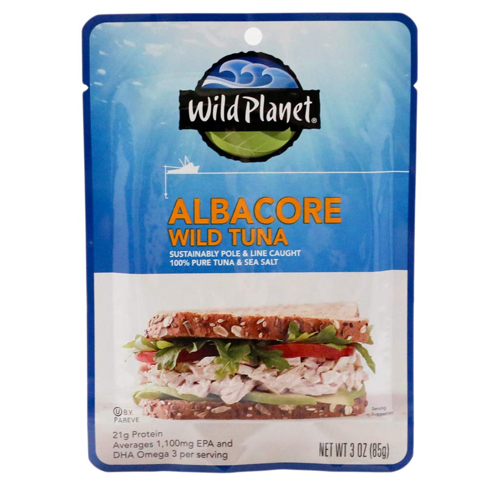 Wild_Planet_Wild_Albacore_Tuna,_Sea_Salt,_Sustainably_Wild-Caught,_Kosher,_Gluten_Free,_Keto_and_Paleo,_3rd_Party_Mercury_Tested,_3_Ounce_Pouch_(Pack_of_1)