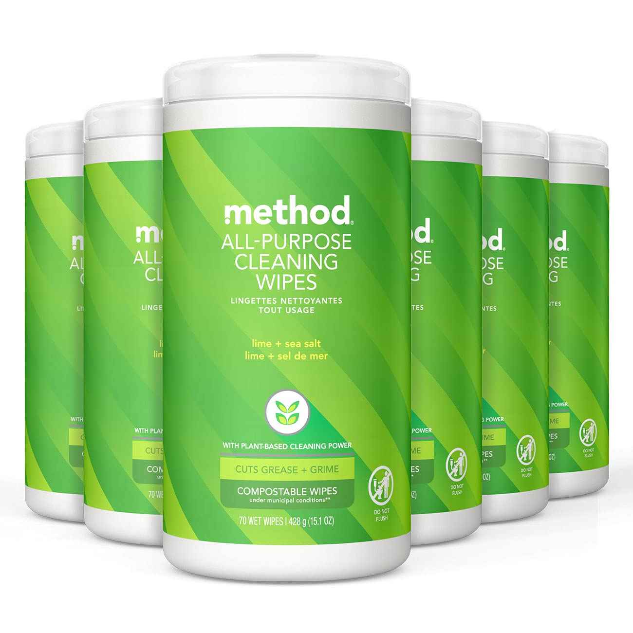 Method All-Purpose Cleaning Wipes, Multi-Surface, Compostable, 70 Count