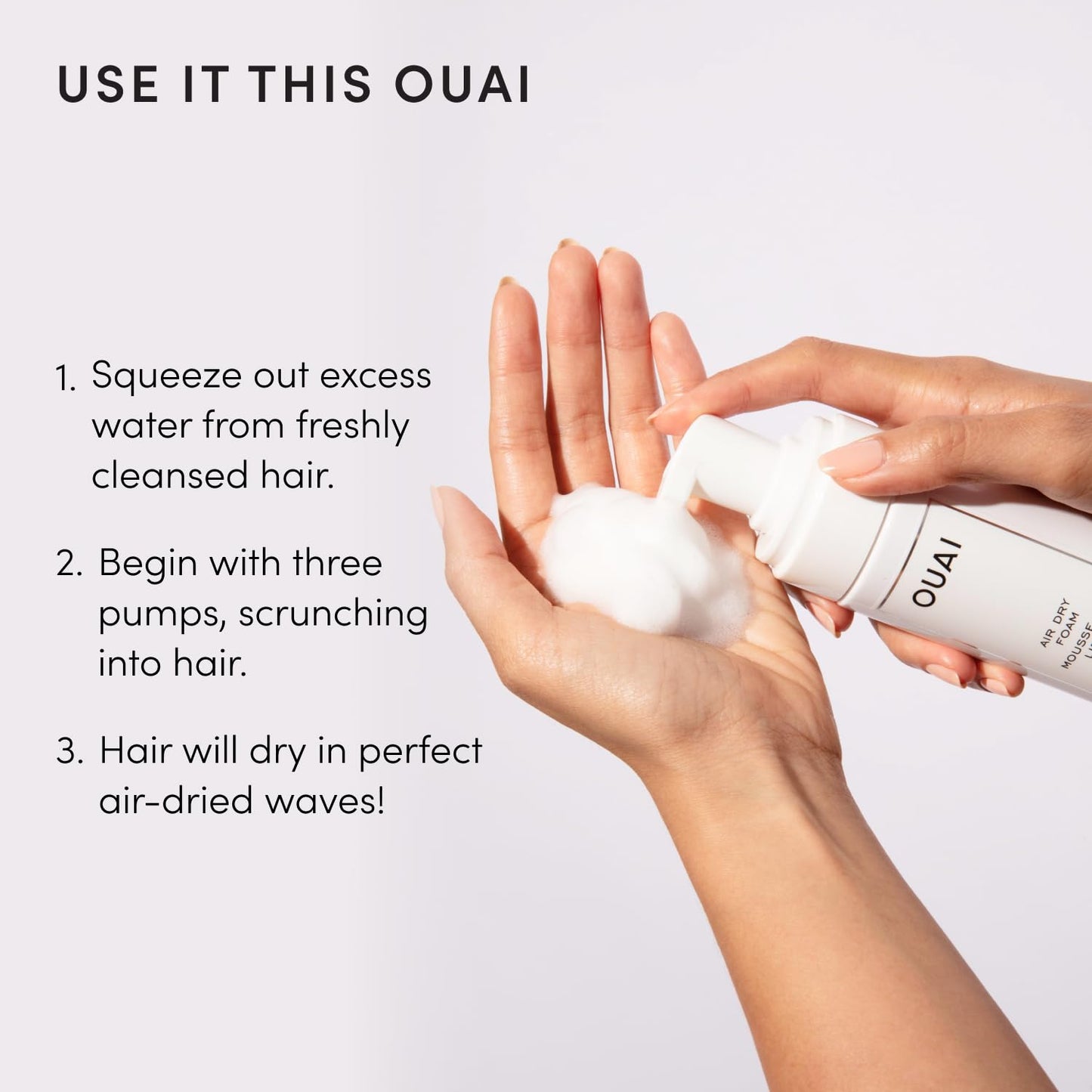OUAI_Air_Dry_Foam_-_Hair_Mousse_for_Curly_Hair_&_Beach_Waves_-_Conditioning_&_Detangling_With_Kale_and_Carrot_Extract_-_Paraben,_Phthalate_and_Sulfate_Free_(4_Oz)