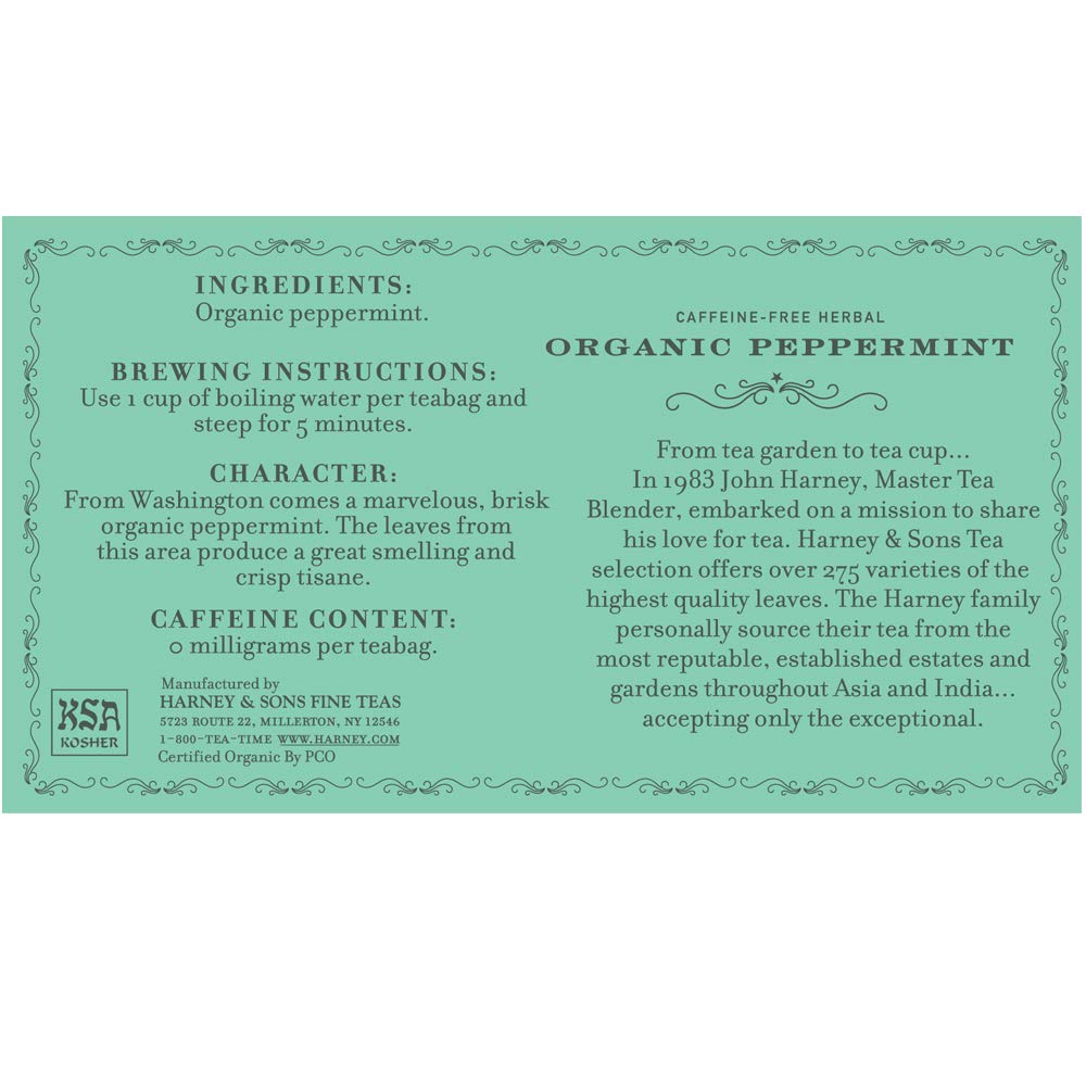 Harney_&_Sons_Organic_Peppermint_Tea_1.76oz/50g_(50_Tea_Bags)