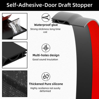 Door_Draft_Stopper,_Adjustable_Weather_Stripping_Seal_for_Cold_Insulation,_Bottom/Under_Sweep_for_Exterior_&_Interior_Doors,_Seal_Blocker_Noise,_Black,_39_inches