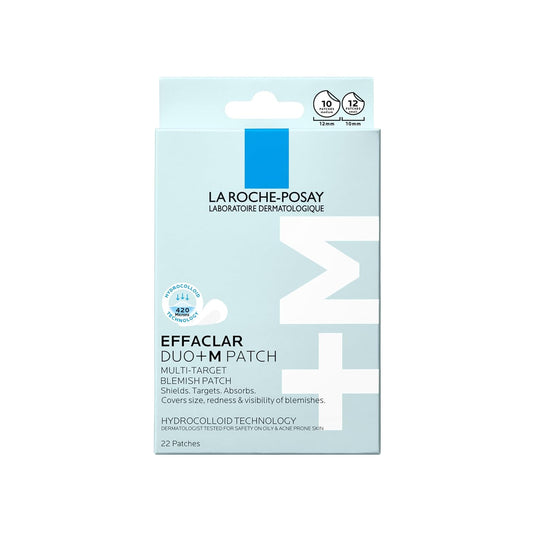 La_Roche-Posay_Effaclar_Multi-Target_Blemish_Patches,_Hydrocolloid_Pimple_Patches_For_Face_Shields,_Targets_&_Absorbs,_Suitable_Under_Makeup,_22_Patches,_12_Small_Size_&_10_Medium_Size