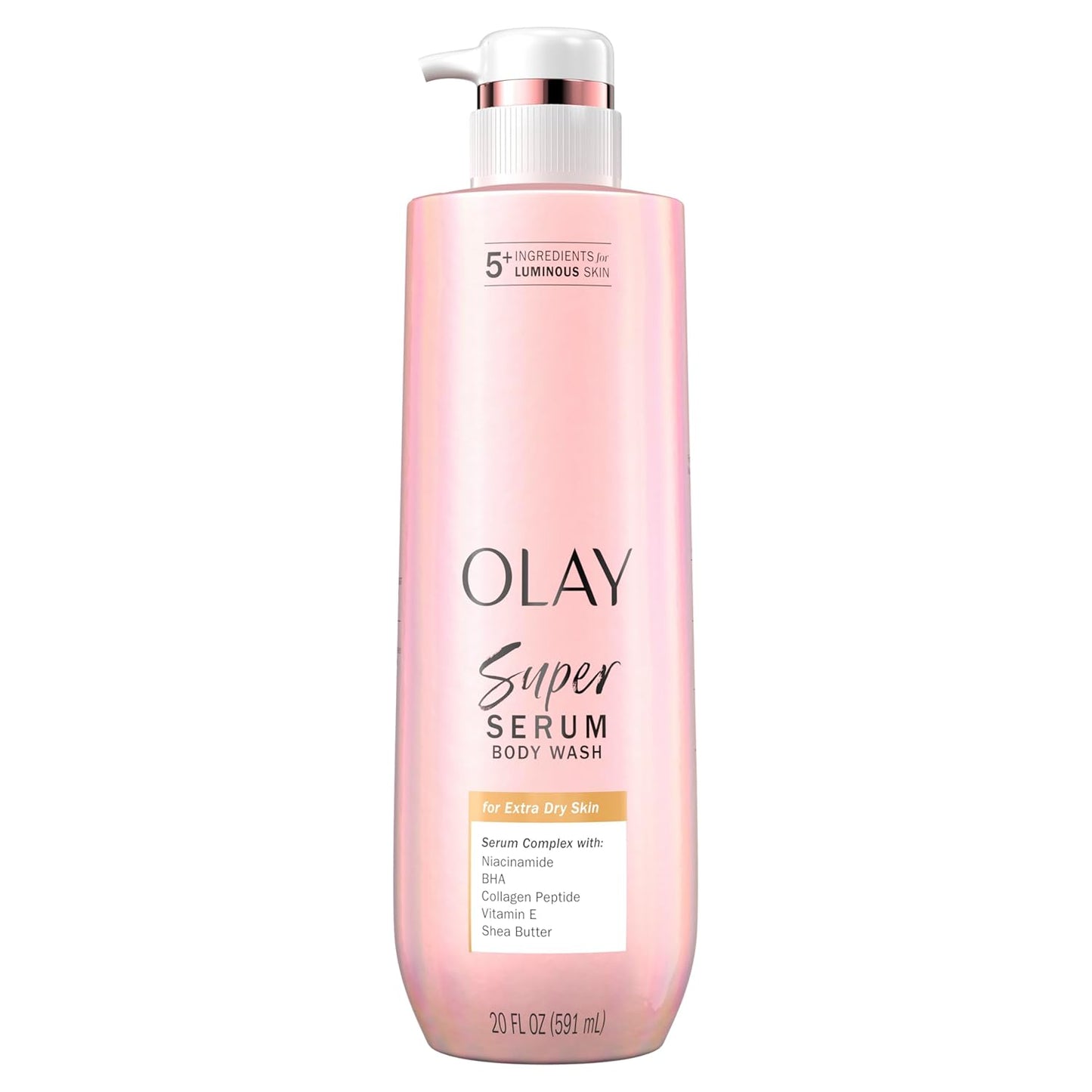 Olay_Super_Serum_Body_Wash_for_Extra_Dry_Skin,_24hr_Long_Lasting_Rich_Hydration,_5+_Ingredient_Complex_for_Bright,_Even,_Firm,_&_Luminous_Skin,_with_Collagen_Peptide,_Vitamin_C_&_Shea_Butter,_20_fl_oz