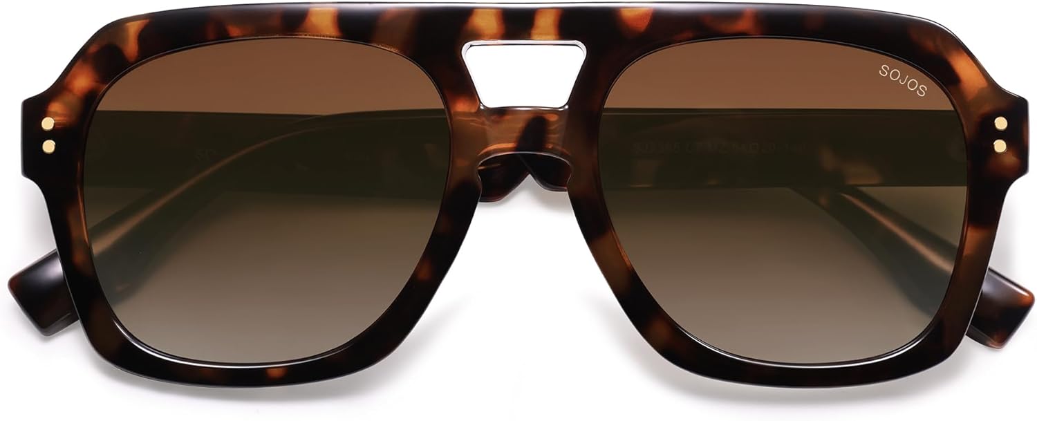 SOJOS_Retro_Thick_Polarized_Aviator_Sunglasses_for_Women_Men,_Large_Trendy_Bold_Square_Pilot_Shades_SJ2385