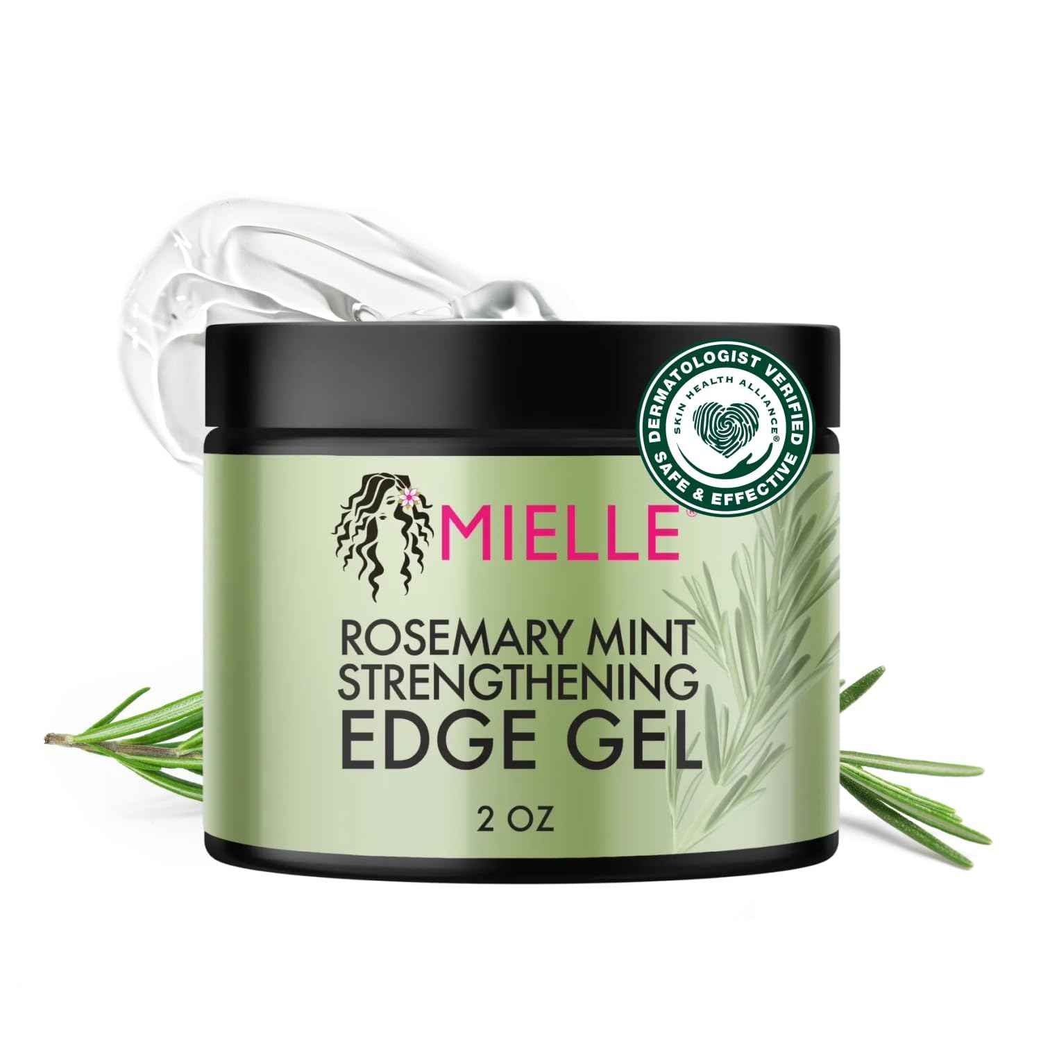 Mielle Organics Edge Control Gel - Strong Hold Hair & Edge Gel for Women & Men - Infused with Biotin, Coconut & Babassu Oil to Encourage Longer, Healthier Hair