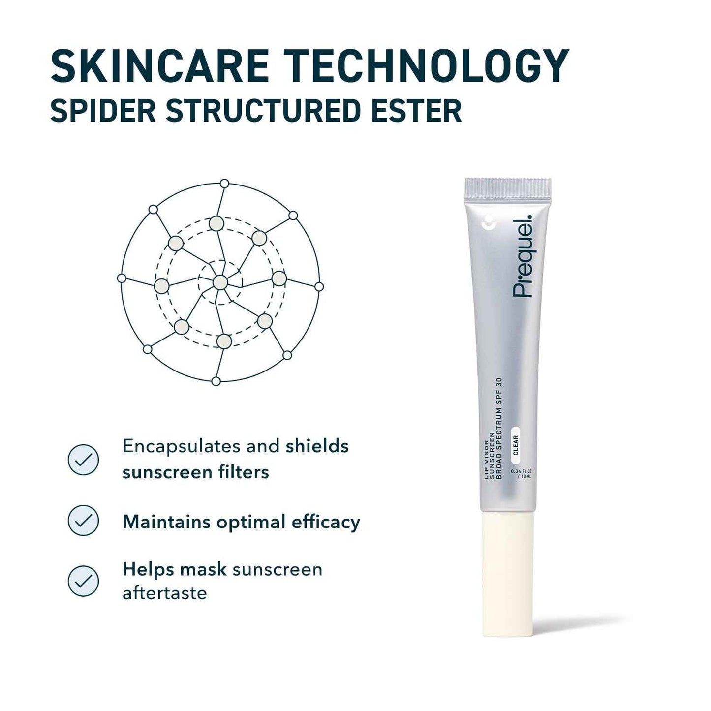 Prequel Skin Lip Visor. Mint Flavored with Non-Sticky Finish – Moisturizing Semi Gloss Balm Sunscreen for Daily Use - 2 Pack