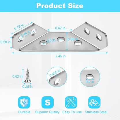 12-Pack_Premium_Stainless_Steel_Corner_Brackets_for_Wood_Frame,_Universal_Metal_Hardware_Corner_Braces_with_Screws,_Wooden_Furniture_Corner_Connectors_Such_as_Drawers,_Cabinets,_Tables_and_Chairs