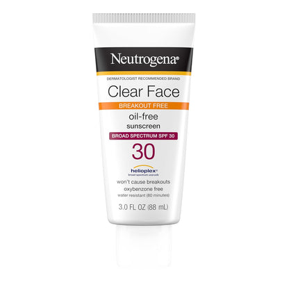 Neutrogena_Clear_Face_Sunscreen_for_Acne-Prone_Skin_SPF_30,_Broad_Spectrum_Facial_Sunscreen_Lotion,_Lightweight,_Non_Comedogenic,_Oil-,_Fragrance-_&_Oxybenzone-Free_Water_Resistant_(80_min),_3_fl._oz