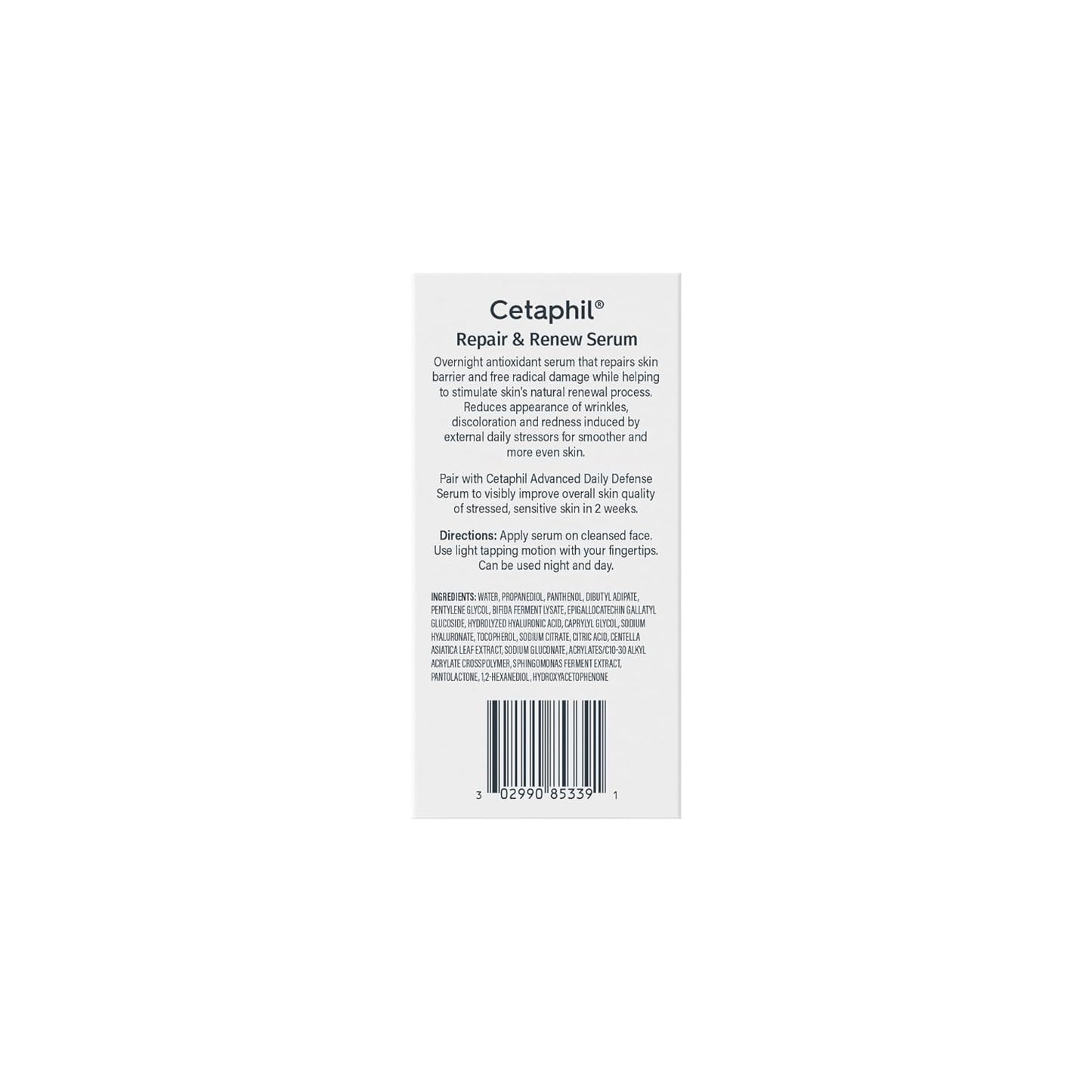 CETAPHIL_Repair_&_Renew_Night_Serum_for_Stressed_Sensitive_Skin_with_Gallic_Acid_&_Vitamin_E,_PM_Face_Serum,_Repairs_Skin_Barrier_Overnight,_Dermatologist_Recommended,_1_fl_oz_Dropper_Bottle