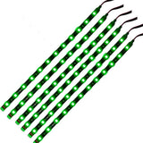 DC 12V Waterproof 1Ft 12 LED Strip Underbody Light with 6 inches Wires for Motor (White/Red/Blue/Green/Purple/Amber,Pack of 6)