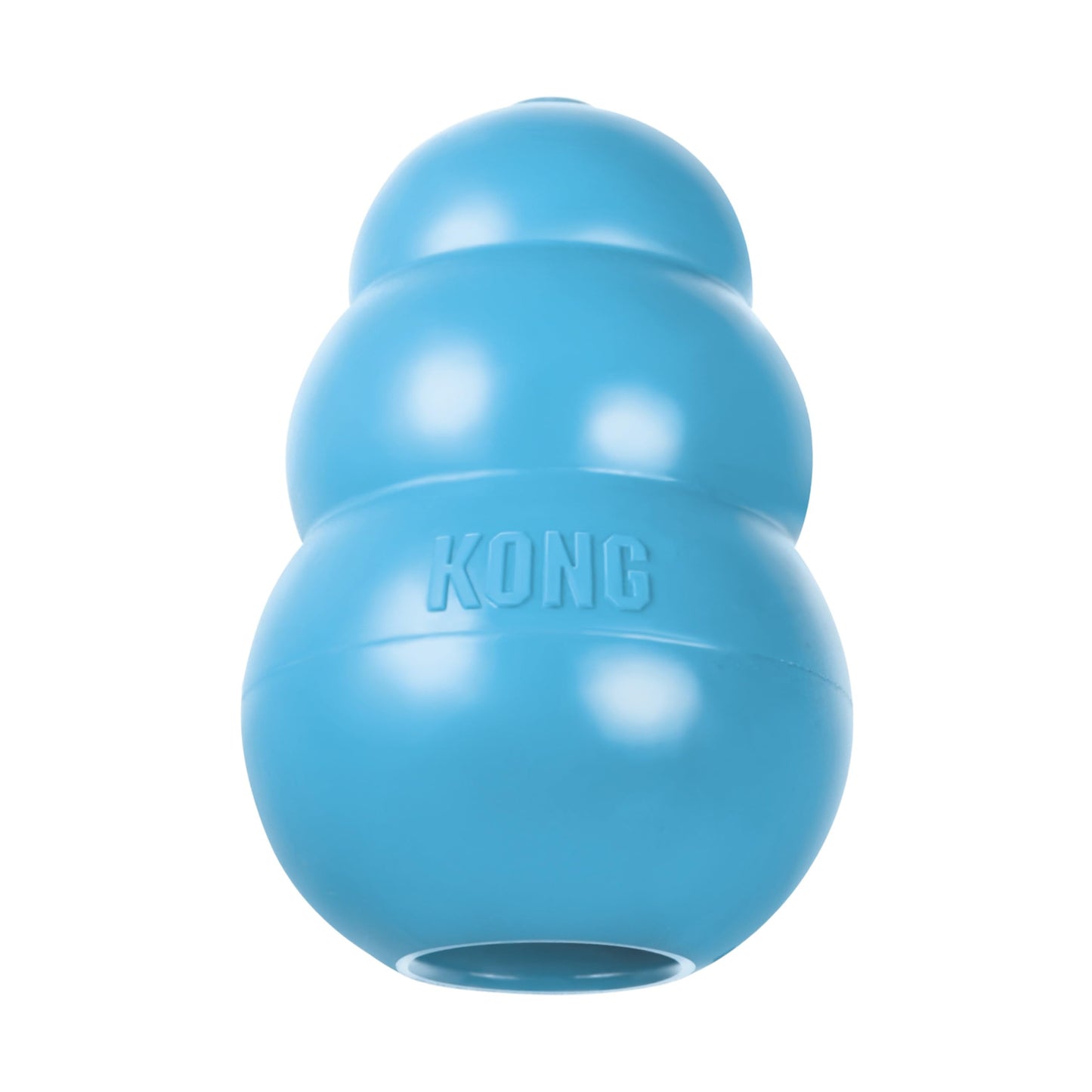 KONG Puppy - Natural Teething Rubber Chew Toy for Dogs - Stuffable Dog Toy for Extended Playtime - Chew &amp;amp; Fetch Toy for Puppies - for Small Puppies - Blue