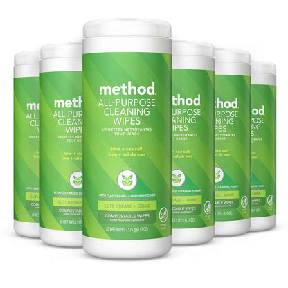 Method All-Purpose Cleaning Wipes, Multi-Surface, Compostable, 70 Count