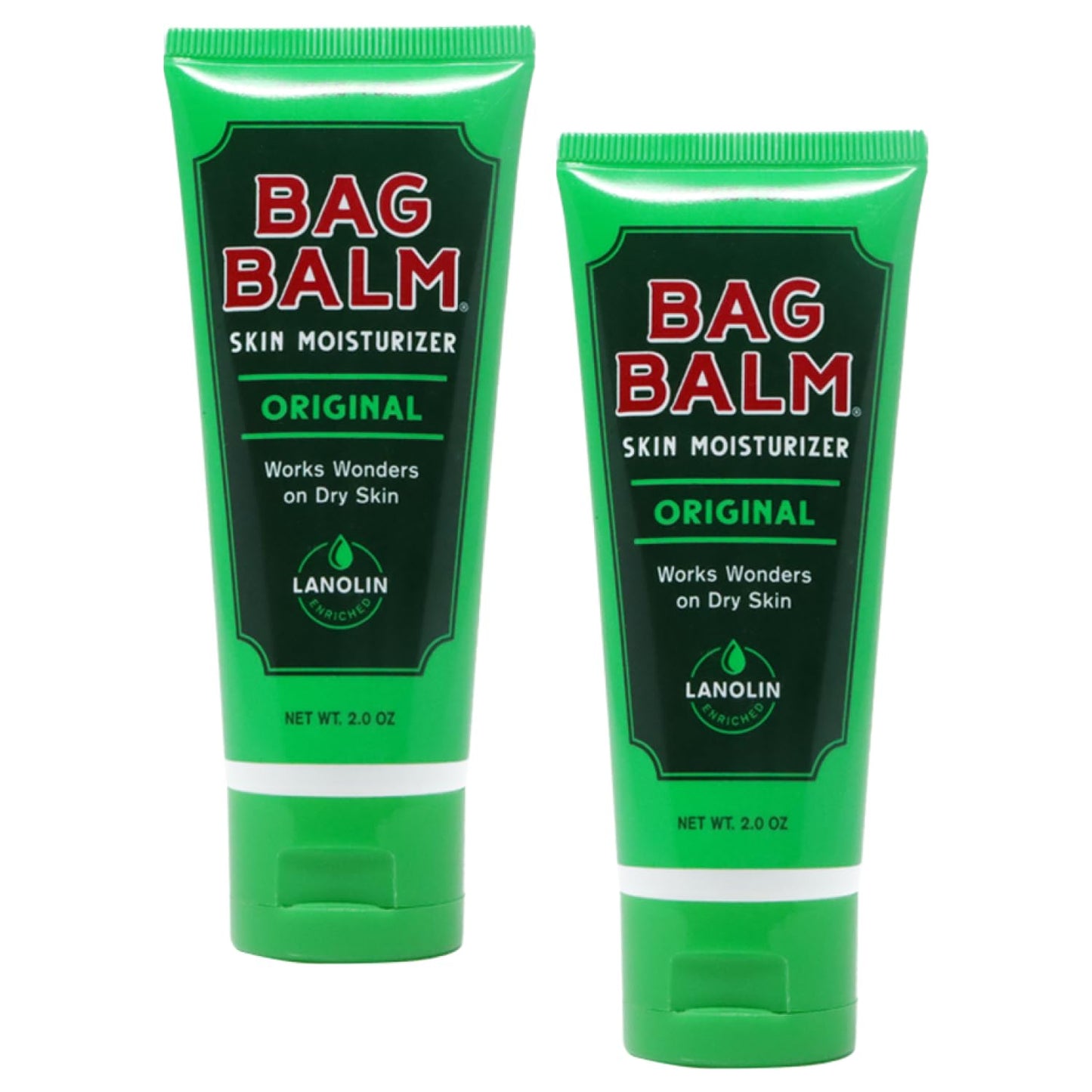 Bag Balm Vermont&amp;#39;s Original Hand Moisturizer, Hand Balm for Dry Skin, Cracked Hands, Heels &amp;amp; Dry Hands Treatment, For Dogs and More Ointment, Dry Skin Lotion (2oz Tube (Pack of 2))
