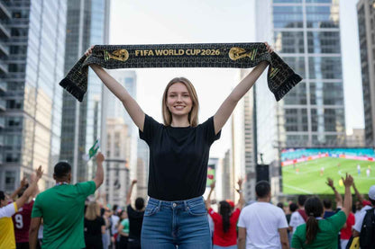 Official FIFA World Cup 2026 Edition - High Definition Universal Polyester Trophy Scarf – Gameday Fan Wear for all Matches from New York to Miami, Dallas to Los Angeles