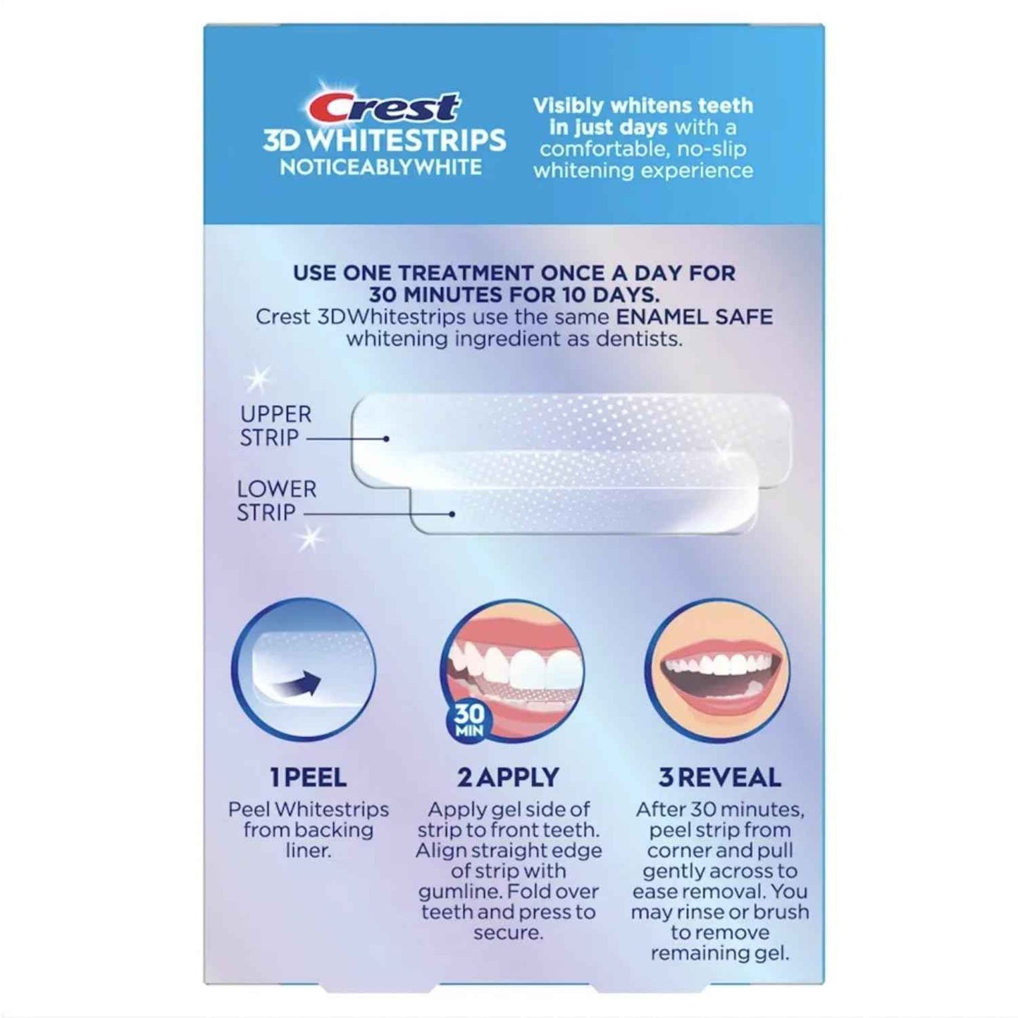 Crest 3D Whitestrips, Noticeably White, Teeth Whitening Strip Kit